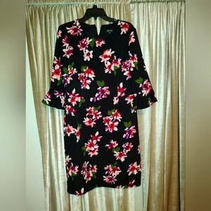 Nine West Bell Sleeve Floral Sheath Dress, Lined- Size 12, NWOT